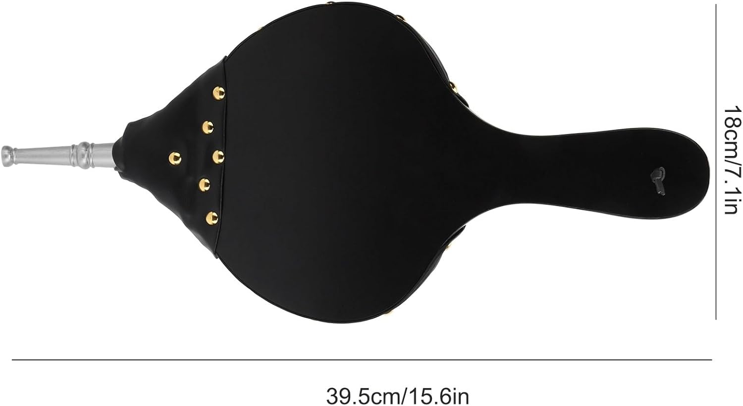 Fireplace Bellows Manual Wood Air Blower for Outdoor Camping BBQ Grill Chimney Rustic Home Decor Fire Tools (Silver Tube)