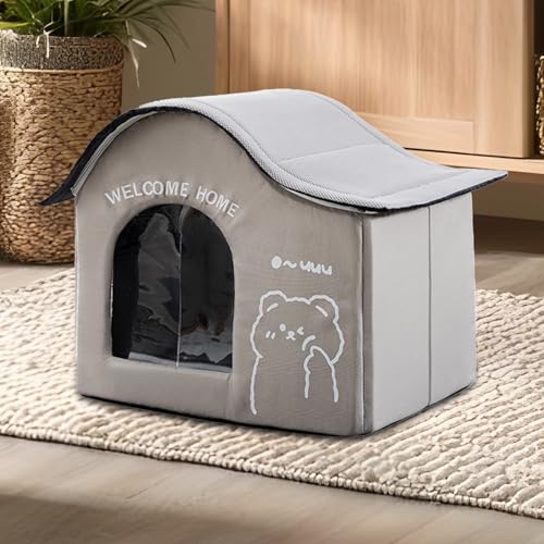 Maison fraîche pour chat haletant - Solution canicule intérieure pliable avec boîtes de gel - 4
