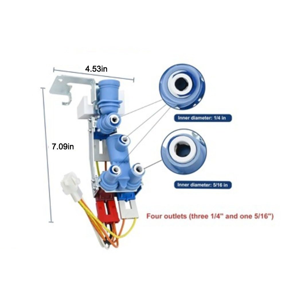 Lodówka zawór wlotowy wody WR57X30890 WR57X26569