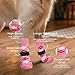 EXPAWLORER Dog Socks to Prevent Licking Paws,Dog Shoes for Hot Pavement,4 Pcs Double Sided Anti Slip Dog Socks with Grippers,Dog Booties for Small Medium Large Senior Dogs,British Style,Pink M