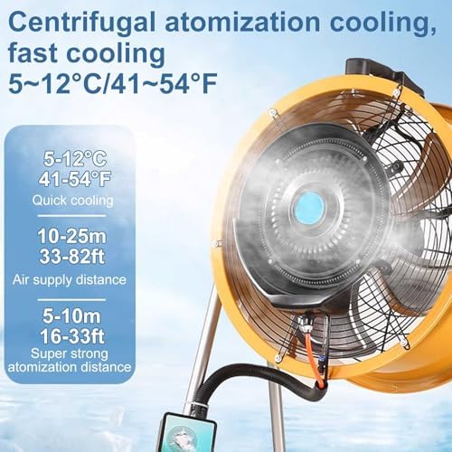 Heavy-Duty 22in Industrial Oscillating Fan, 3-Speed Metal Drum Fan for Warehouse, Garage, Workshops, Factory & Basement Cooling - High Velocity Performance