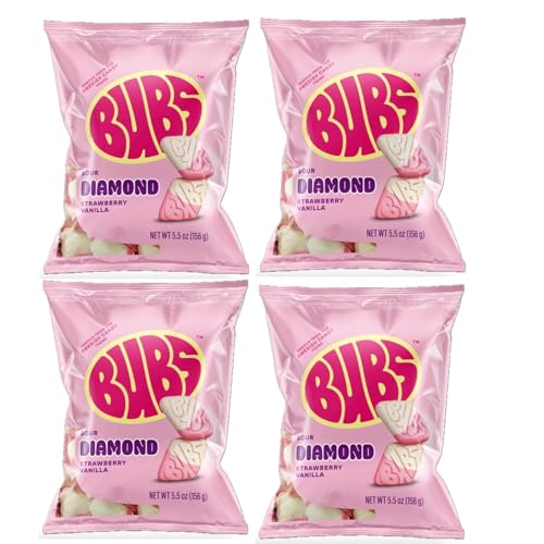 BUBS Swedish Foam Candy Fresa Vainilla 4 bolsas 5.5 oz miniatura 1
