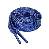 ¿Cómo se llama la tela 100 poliéster? Descubre sus características Allegra K Cordones de zapatos planos con purpurina metálica brillante, azul real, 100cm/39.37'