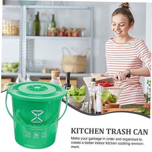 Caneca de basura para cocina con tapa y asa PRETYZOOM miniatura 6