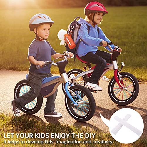 image for PPXIONG White Spoke Skins Covers: 8-21 inch Rims Protector & Decoratio