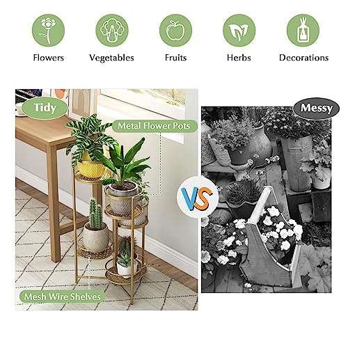 Support pour plantes en métal pliable étagère 6 niveaux - 7