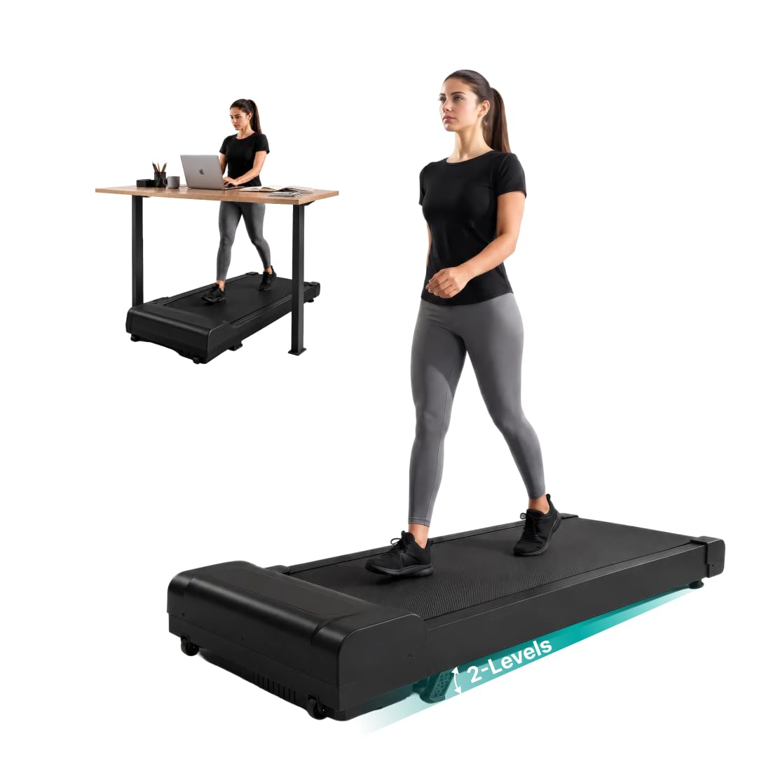 Fitkit by Cult Walking Lite Walking Pad (BLDC 3.5HP Peak Power) Compact & Foldable Under Desk BLDC Motor Treadmill | Max Weight: 120kg | Home use with Remote Control (Black)-picture-31
