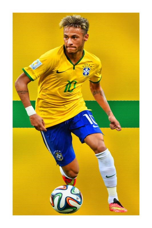 HK PRINTS Neymar Football Motivational Big Size Flex Poster for Room (24x36 Inch, 210 GSM Paper, Gloss Finish, Multicolor) F-2205-image-34