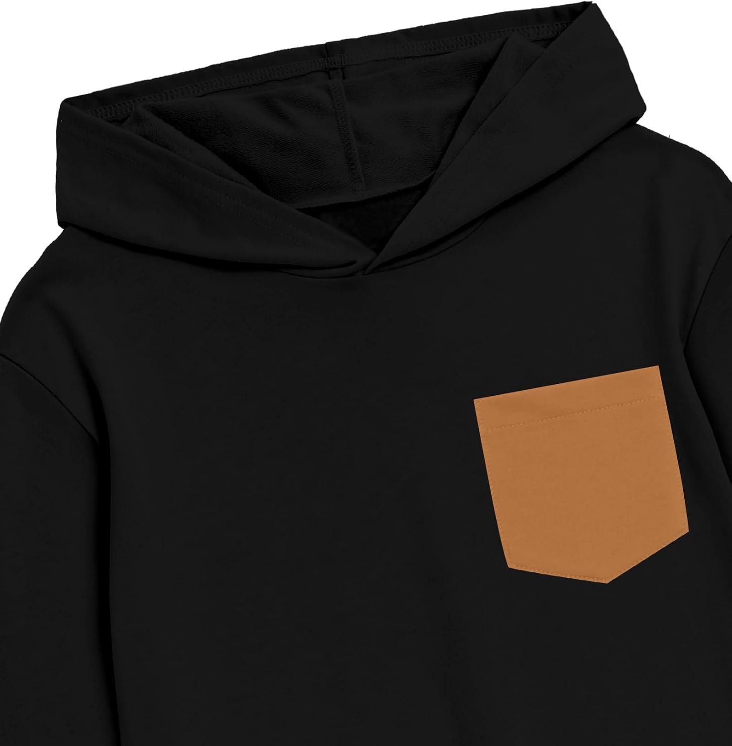 Hipea Boys Clothes Long Sleeve Hooded with Chest Pocket Cargo Pants with Side Pockets 2PCS Sets - Image 4