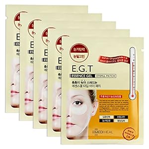 Mediheal E.G.T Essence Gel Eye Fill Patch 5 Pouch – for Dark Circle, Aging Skin, Puffy Eyes, Contains EGF & Marine Collagen, Highly Concentrated Essence Gel