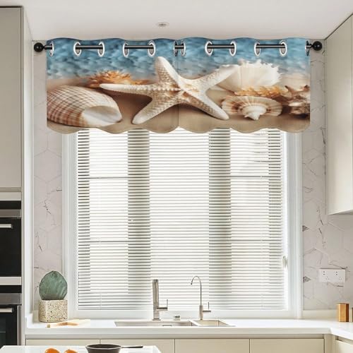 Cortinas opacas de estrellas de mar con diseño de arte moderno de alta densidad 4