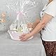 Präsentkorb leer rosa, Geschenkkorb klein aus Baumwollseil, geflochtener Korb für Geschenke Baby, Osternest Korb Aufbewahrungskorb, Spielzeugkorb, Wird mit Geschenktüte und rosa Schleife geliefert