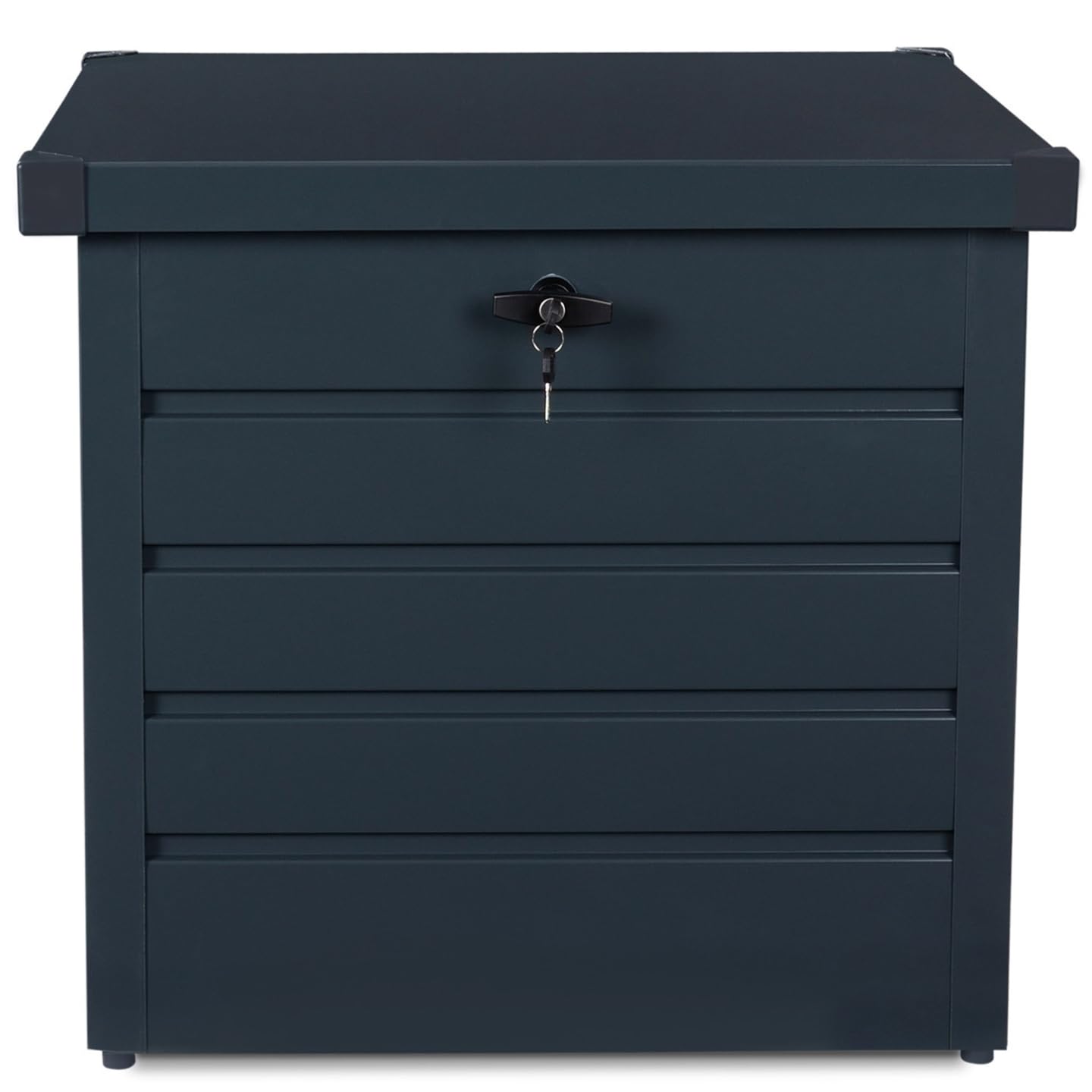 IDMarket - Abschließbare Metalltruhe Anthrazitgrau für Garten 200L 68x62,5x63 cm