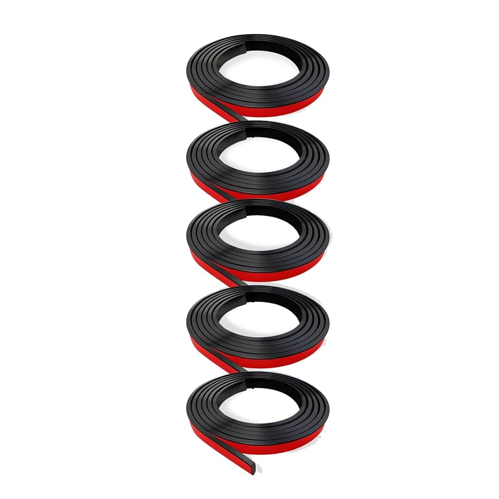 Juego de 5 rollos de rejilla para ventana, autoadhesivas, para despegar y pegar, simulado para decoración de ventanas, color negro