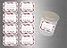 Lot d'etiquette autocollant sticker confiture conserves pots bocal bocaux - Lot de 96