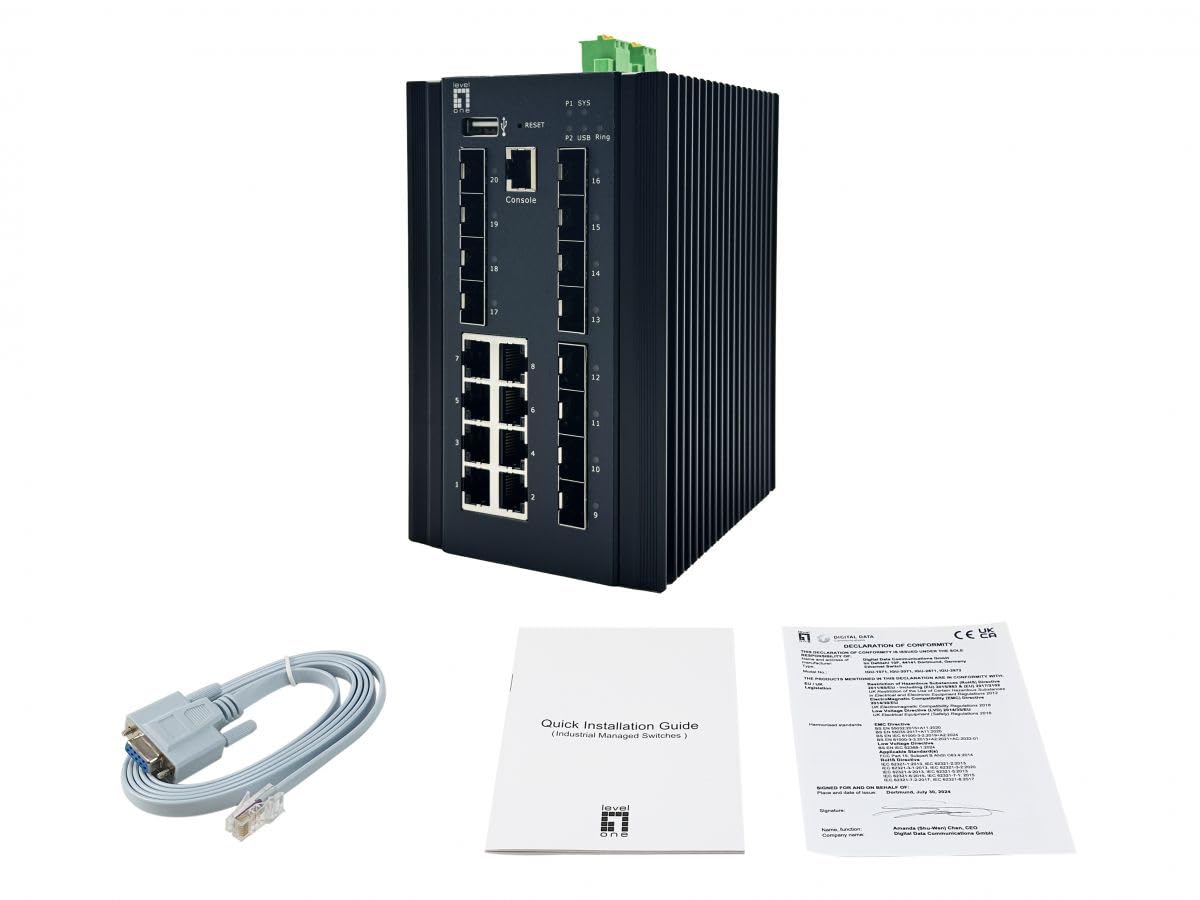 LevelOne Switch 20x GE IGU-2072 8X 1GbE, 8X 2.5GbE SFP