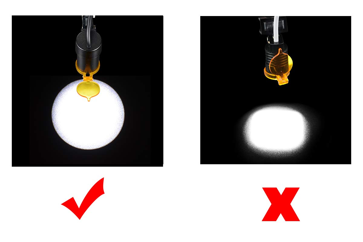 BONEW Zahnärztliche chirurgische Stirnlampe 5 W LED-Hochleistungs-Leuchte mit hoher Helligkeit, batteriebetrieben, mit Filter, Clip-on-Typ + Stofftasche für alle Brillen (Silber)