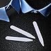 Homoyoyo 200PCS Plastic Collar Stays for Mens Dress Shirts, White Dress Shirt Collar Inserts, Mens Collar Stays Bones Stiffeners in 3 Sizes