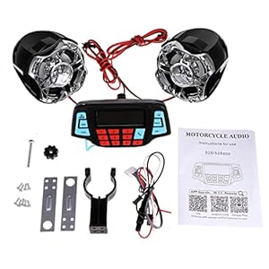 YONGYAO Waterdichte bluetooth motorfiets audio stereo luidsprekersysteem mp3-speler USB-radio-Zwart