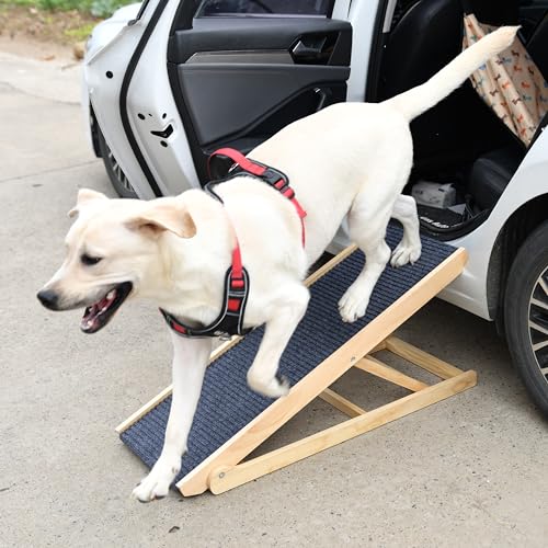 Dog Ramp for Bed and Couch, 48' Long 18' Wide, Adjustable Heights up...