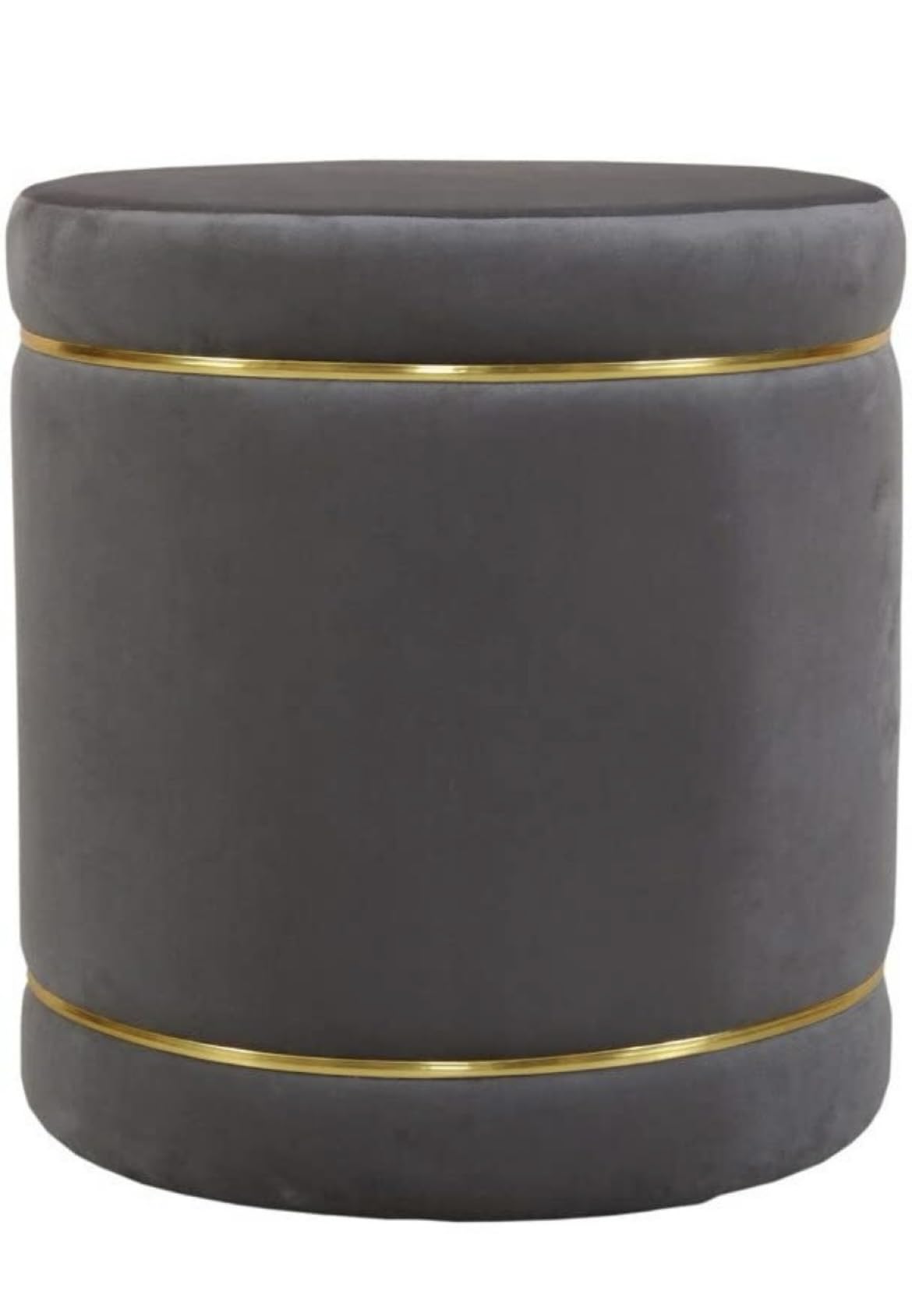 Access Craft Ottoman Pouffes Stool for Living Room Sitting Furniture Wooden Velvet Puffy Stool Seat Footrest Footstool Pouf for Home Decor, Dressing Table Stool (20 Inch Height, (Grey)-image-7