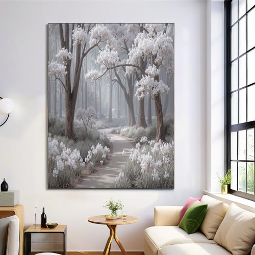 Cuadros de pared elegantes para renovar paredes vacías, lienzo de bosque 80x120cm