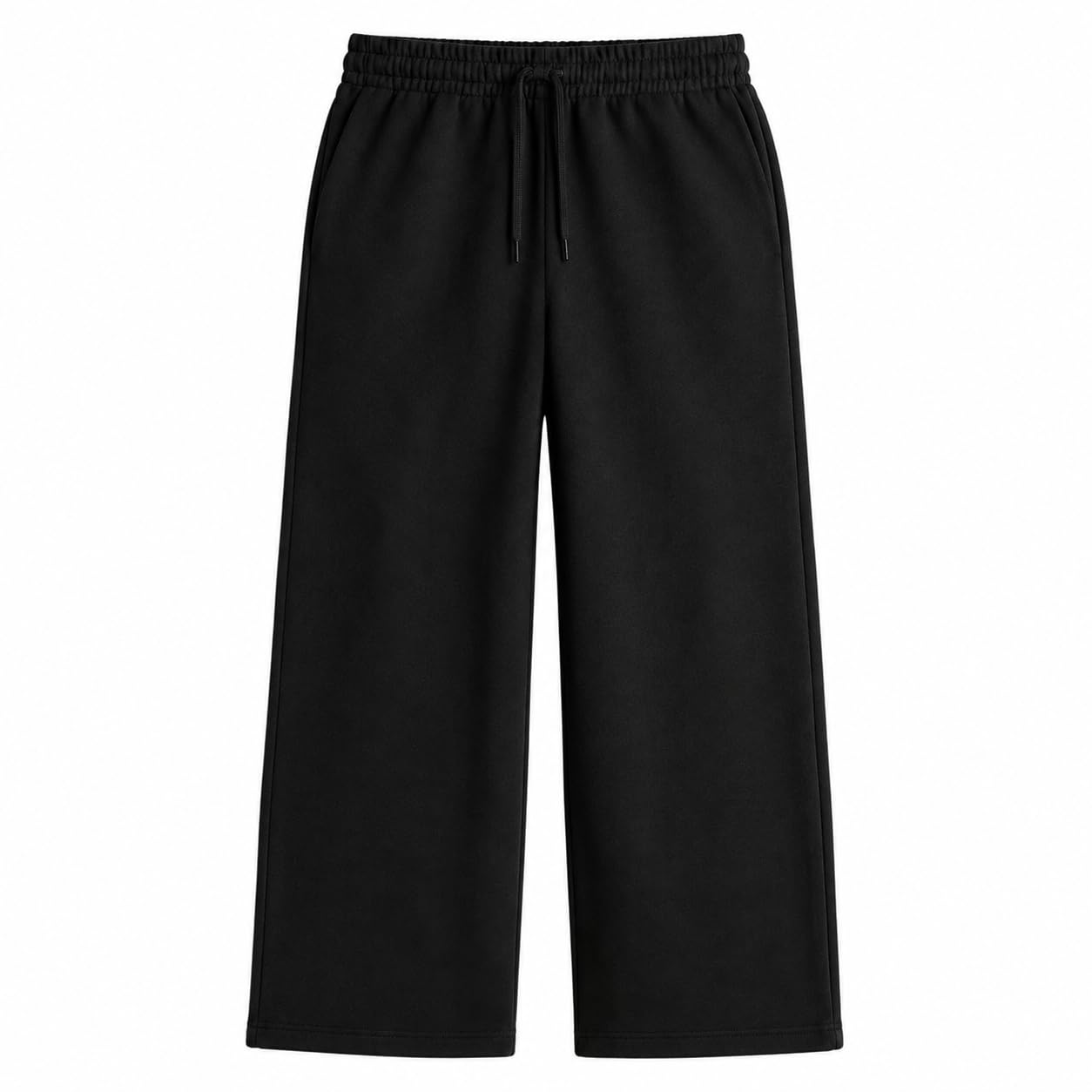 Generic Vintage Point 260 GSM Terry Relaxed Fit Sweatpants Black - Image 1