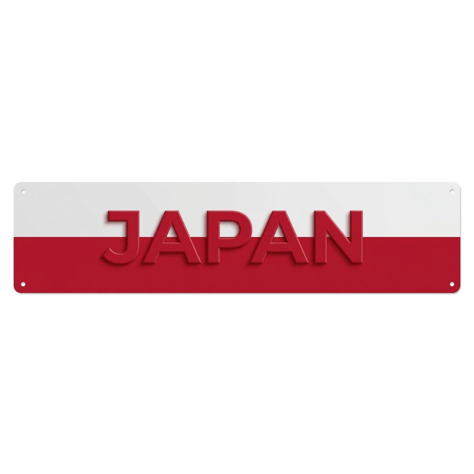 Vintage Japan Flag Pattern Metal Tin Sign