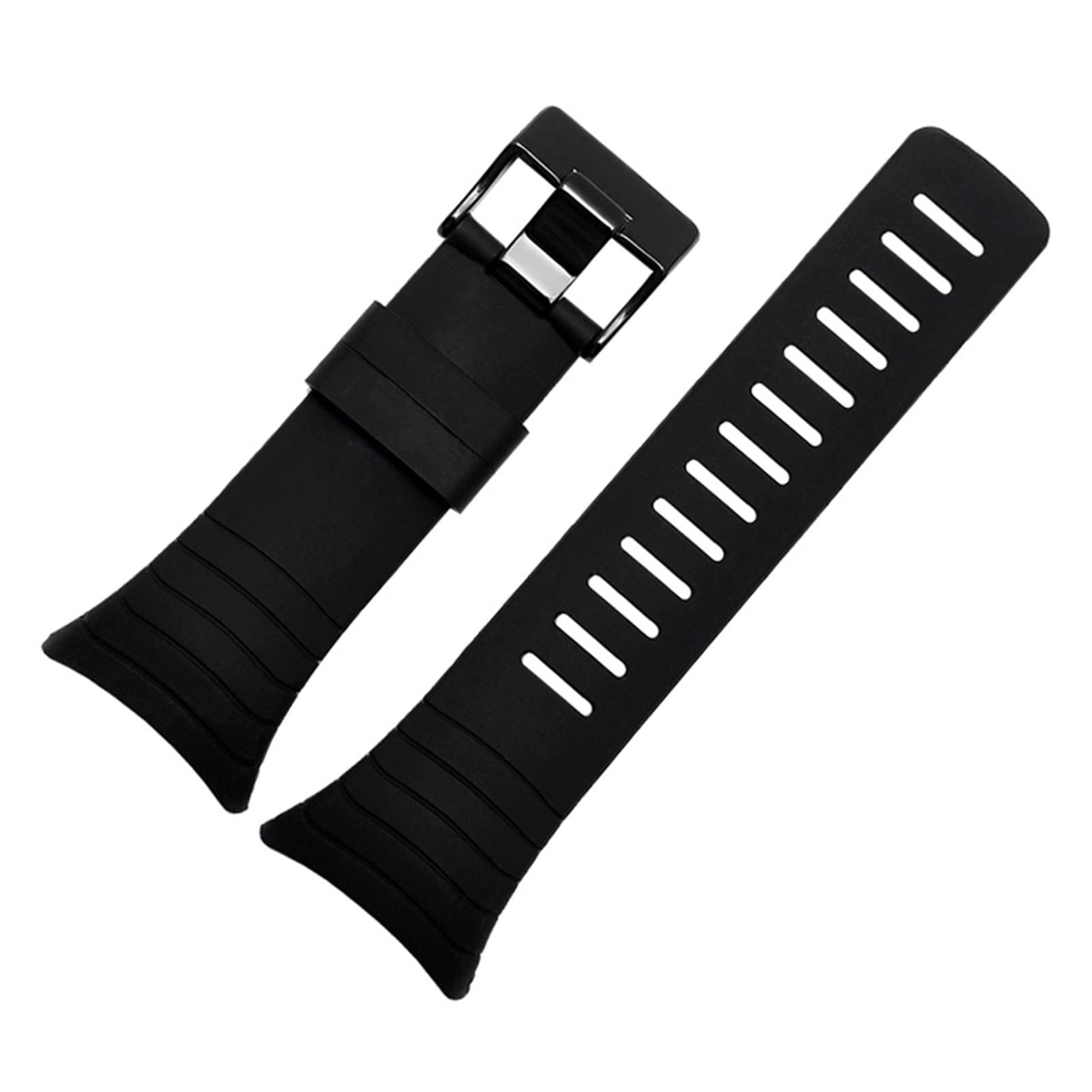 Bracelet de montre intelligent en silicone pour Suunto Core - Bracelet en caoutchouc - 35 mm - Noir - Avec vis et tournevis
