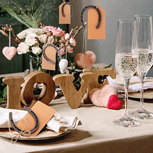40 Pcs Lucky Horseshoes Wedding Favors Rustic Horseshoes Set Mini Horse Party Favors Western Party Decorations Horseshoes For Crafts Decorative Hanging Ornaments Baby Shower Return Gifts With Tags #TOP5