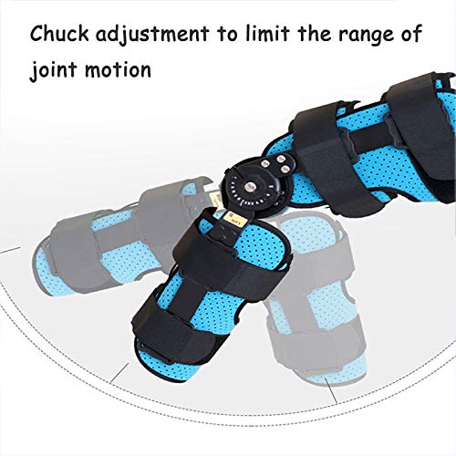 Rodillera Universal Unisex con Bisagras, Estabilizador De Pierna Ajustable, Rodillera Postoperatoria para Recuperación Y Estabilización De Ligamentos Cruzados Anterior, Posterior,