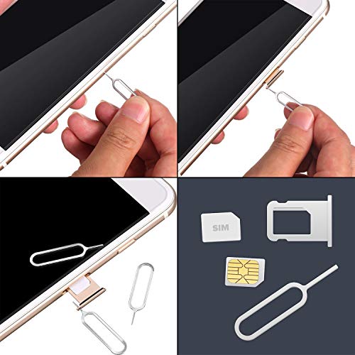 300 Pack Sim Card Tray Eject Pin Ejector Removal Tool Compatible With Iphone X, 8 Plus, 8, 7 Plus, All Other Iphone Models, Ipads, Ipods, Samsung Galaxy Note/S/Edge/J Series, Htc Phone Models #TOP1