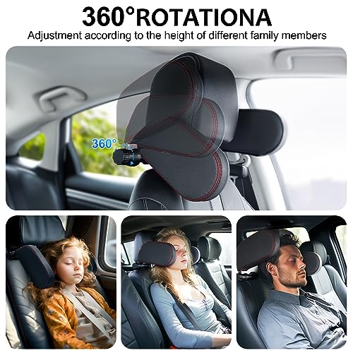 KAEFUYS Kopfstütze Auto Kinder Nackenstütze Auto Autositz Nackenstütze Verstellbare Nackenkissen Autokissen 360°Einstellbar Komfort für Erwachsene und Kinder beim Fahren oder Reisen im Auto