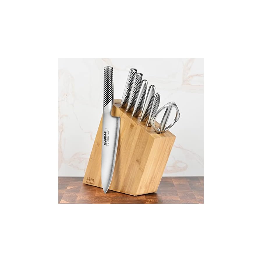 Global-8-Piece-Knife-Set-with-Bamboo-Block Global 8 Piece Knife Set with Bamboo Block