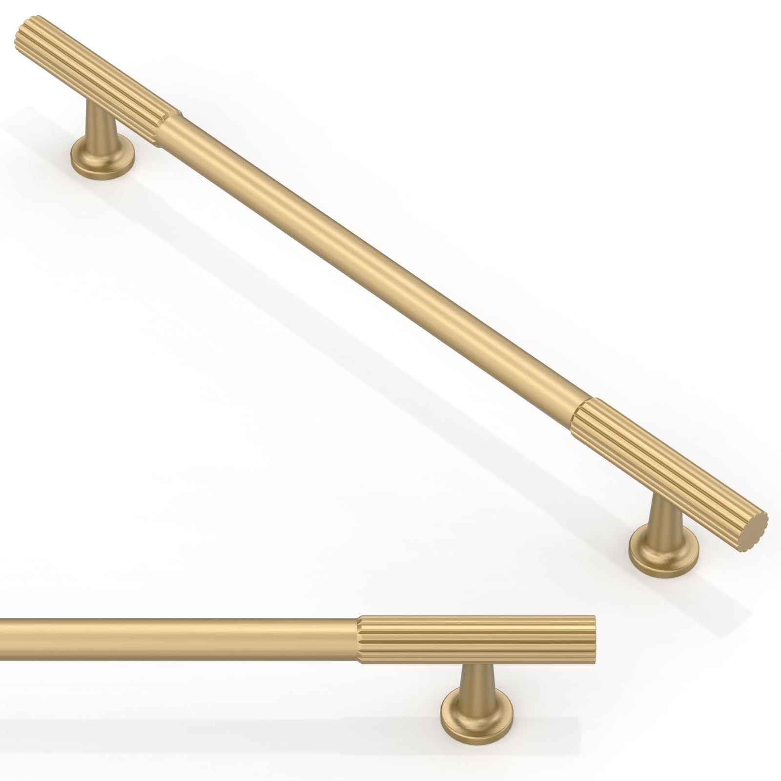Asimerdeco 10 Pack Champagne Bronze Cabinet Pulls 7.5 Inch(192mm) Kitchen Cupboard Handles Solid Zinc Alloy Cabinet Hardware Drawer Pulls