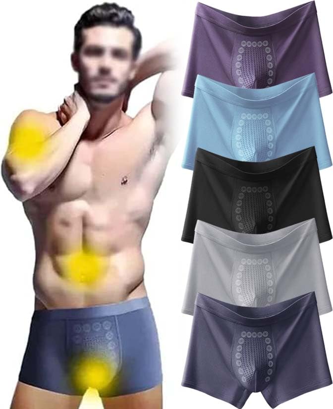 5PCS Men's Massage Magnetic Therapy Underwears Proplshove Underwear Magnetic Men's Underwear Boxer Brief