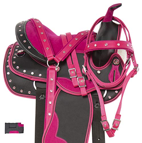 Acerugs Premium Silver Synthetic Western Barrel Racer Pleasure Trail Youth Kids SEAT Horse