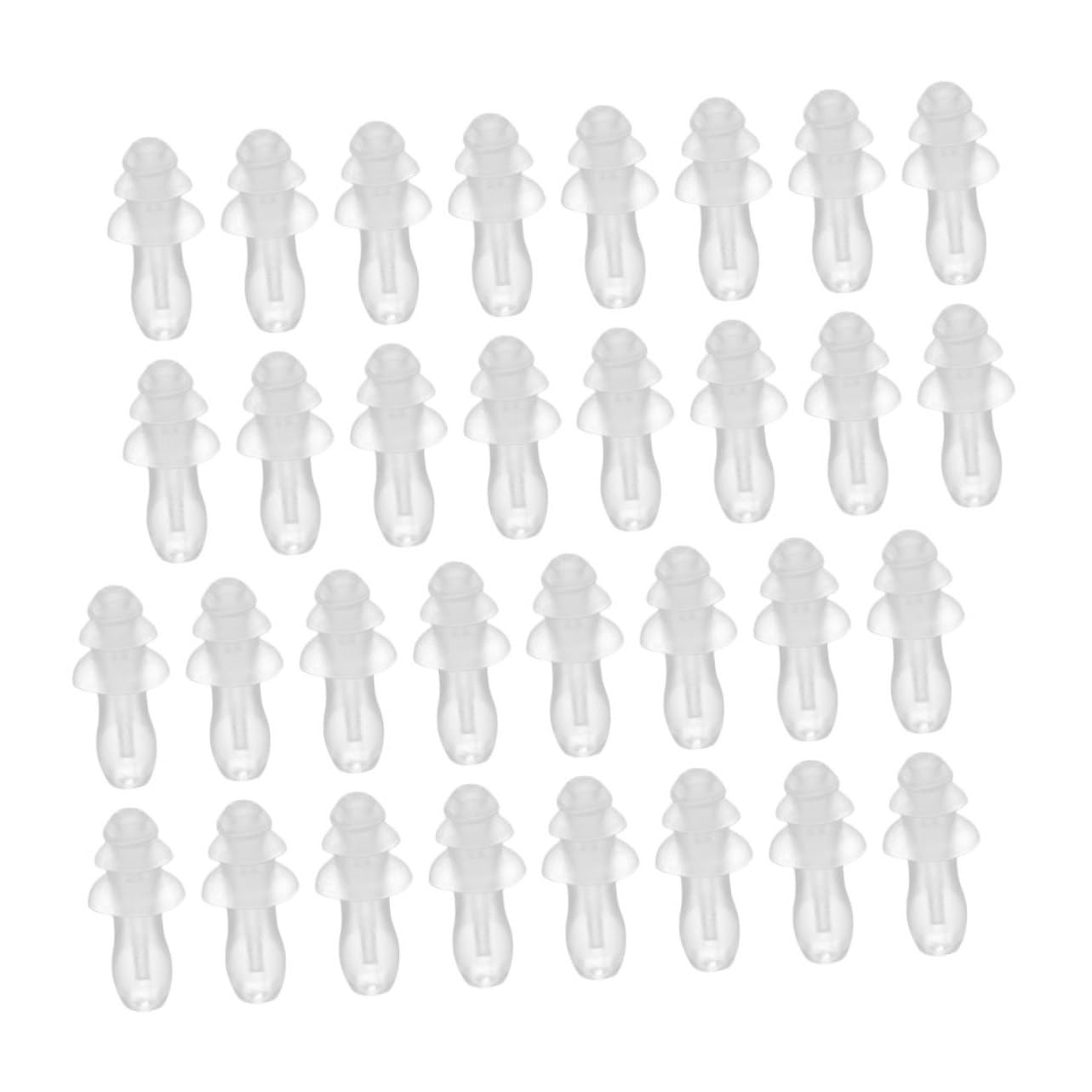 GLEAVI 250pares Tapones De Oído De Silicona y Flexibles Reducción De Ruido Eficaz Para Estudio y Impermeables y Reutilizables Transparentes
