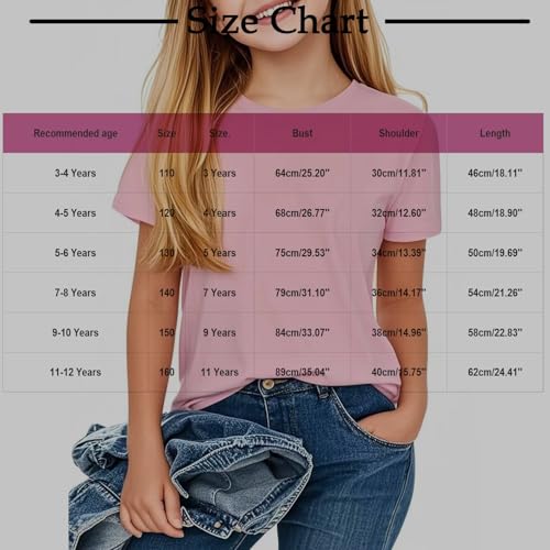 Girls 4th of July T-Shirt Short Sleeve American Flag Graphic Tees Shirts Summer Patriotic Tshirts Tops2