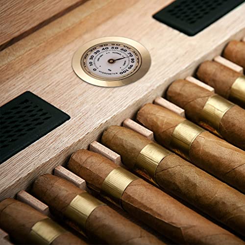 VENTDOUCE Zigarren Hygrometer, Mini-Zigarren Analog-Hygrometer | 28 mm Hygrometer für Zigarren Humidor Zigarren Box Zigarren Dose, Humidor Zubehör – Bild 4