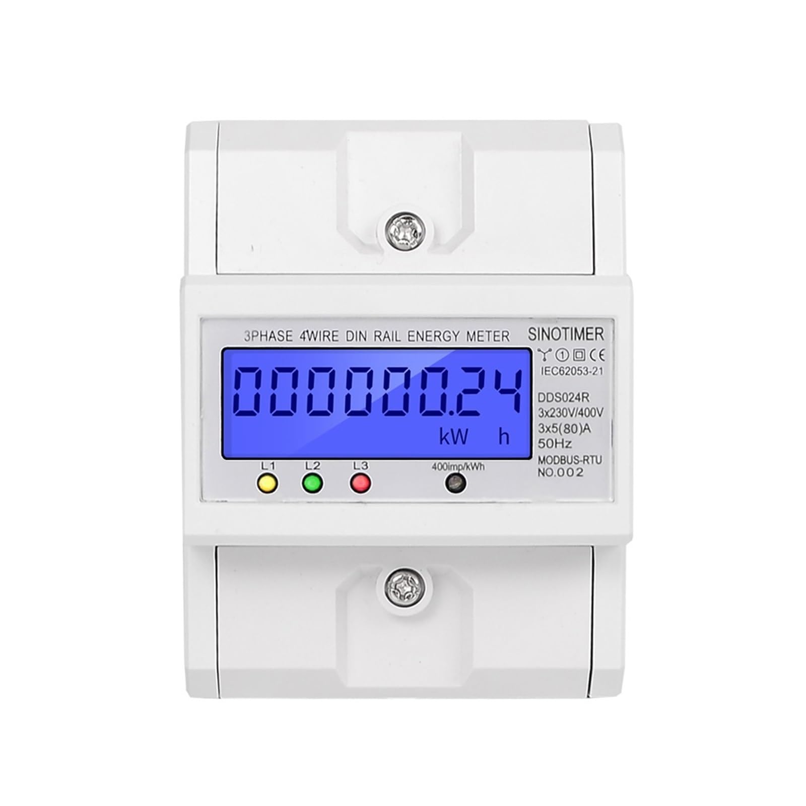 Cyfrowy wyświetlacz Bivolt z podświetleniem trójfazowy watomierz Licznik energii Modbus RS485 80a Inteligentny licznik energii elektrycznej na szynie DIN 4P(DDS024 with rs485)