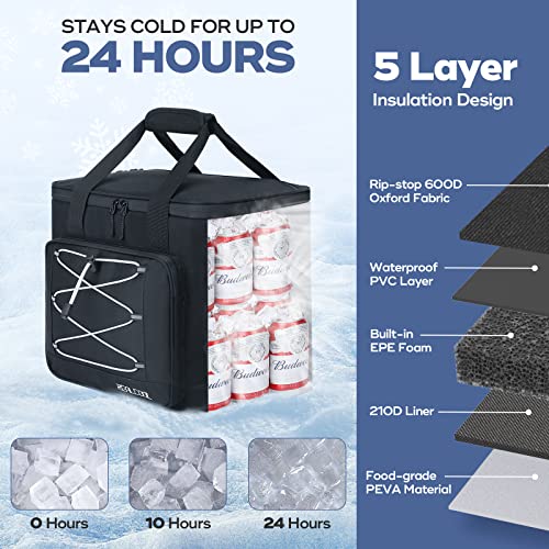 Realcool Soft Cooler Bag 35/45 Can, Collapsible Cooler Insulated Leak Proof, Large Lunch Box For Men Women, Soft-Sided Cooler For Picnic, Grocery, Beach, Camping, Travel #TOP1