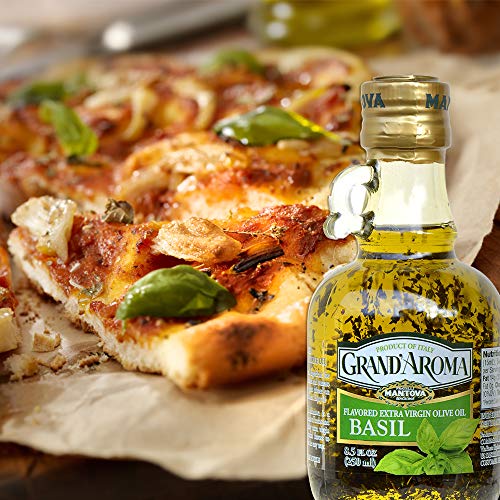 Grand'aroma Basil Extra Virgin Olive Oil, 8.5 Oz Bottles (Pack Of 3) #TOP1