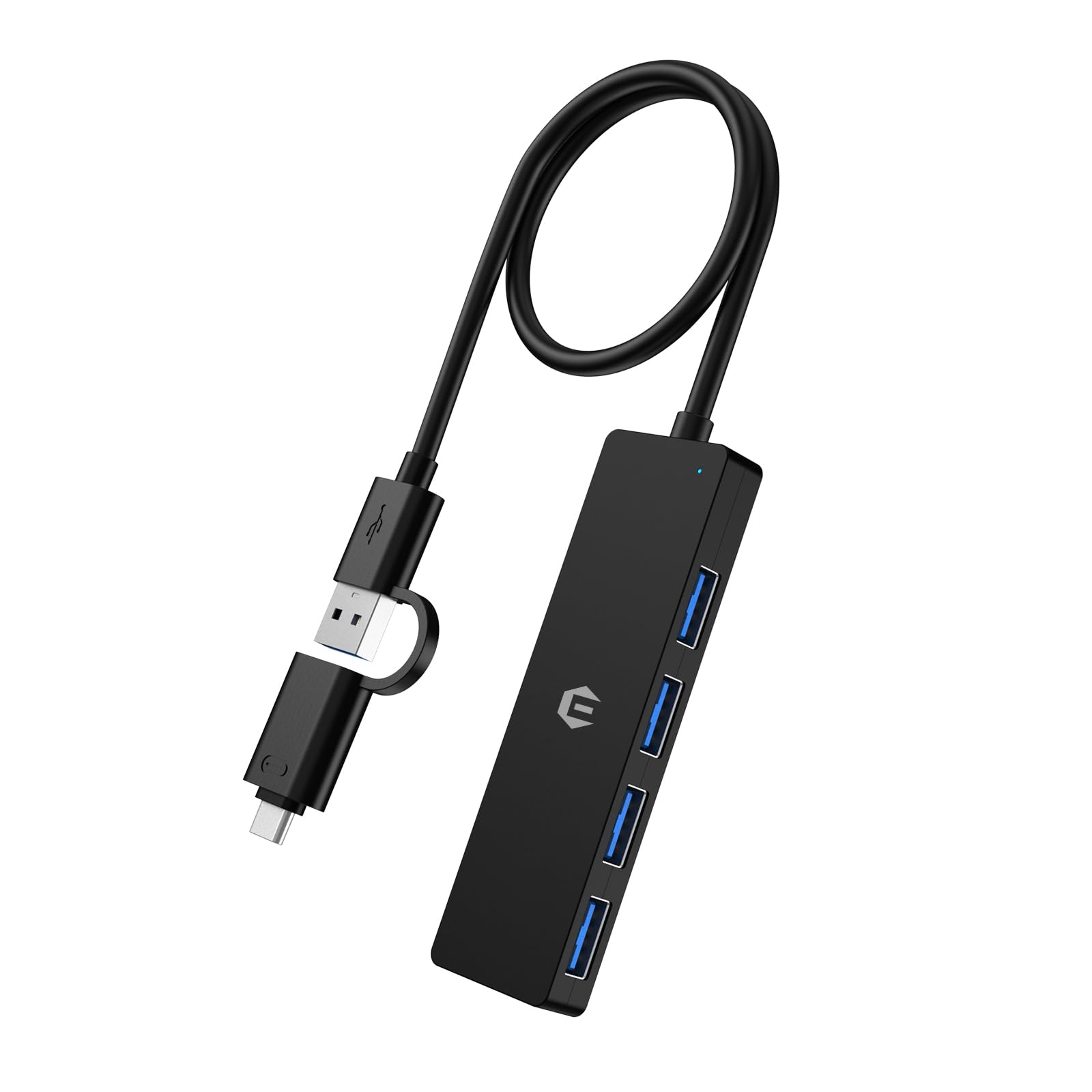 BIGBIG WON USB C Hub, Ultra-Slim Multiport Adapter USB C for MacBook Pro/Air, 4-Port USB Splitter for iMac Pro, Xbox, PS4, Dell, HP, Surface Pro, Notebook PC, Mobile HDD