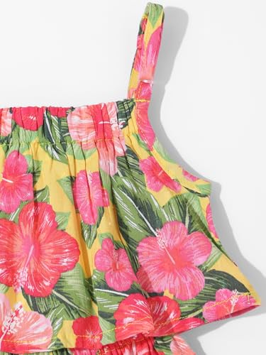 Image of Nautinati Girls Single-Strap Printed Jumpsuit with Assymetric Neckline | Age 2-10 Years