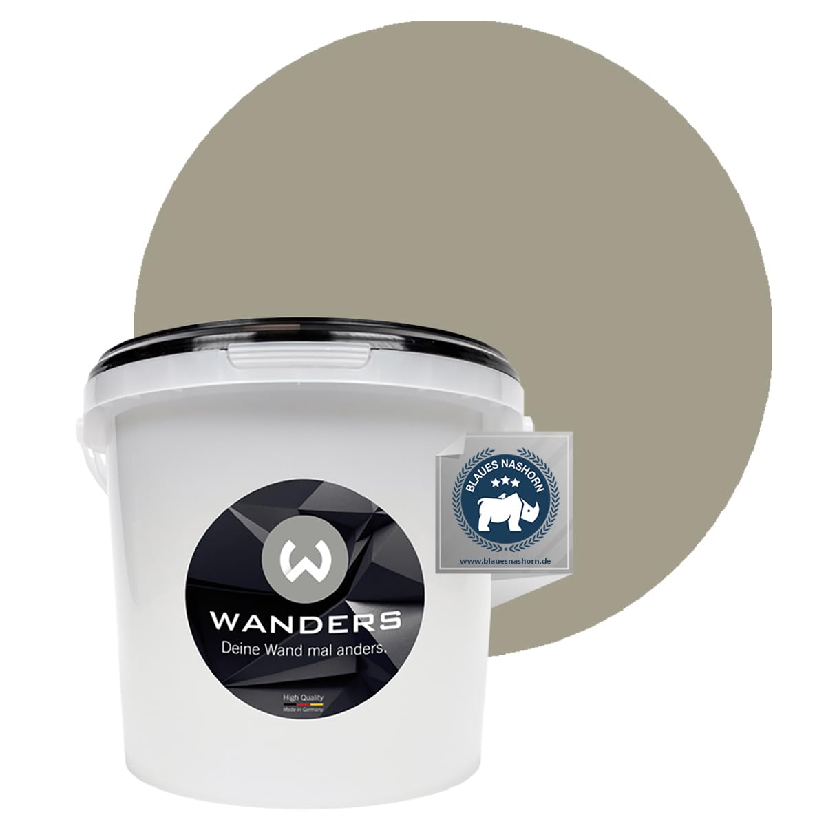 Wanders Tafelfarbe 3L, Pariser Taupe - Wasserbasierter, Tafellack matt für Kreative Wandgestaltung & einfache DIY-Anwendungen. Beschreibbar & Abwischbar. In vielen modernen Farben