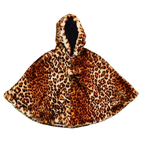 Foxfire Lilly Patricia Brown Leopard Faux Fur Poncho