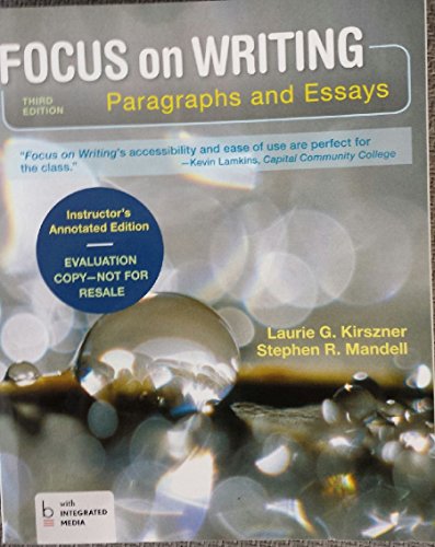 FOCUS ON WRITING:PARA.+ESSAYS. 1457633477 Book Cover