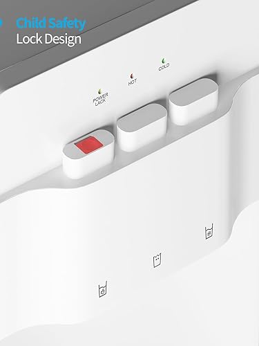 Miniatura 5 de TABU Dispensador de enfriador de agua de carga inferior con 3 ajustes de temperatura de agua caliente, fría, ambiental, para botella de 3 o 5