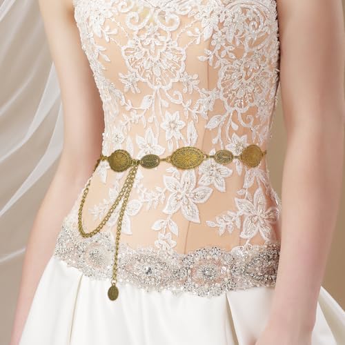 Western Belt Concho Chain Belt for Women Country Concert Outfits Western Cowboy Waist Chain Belt Country Concert Dress4